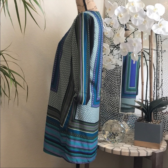 NWOT PAUL & ZERA Geometric Multi-color Tunic - Picture 2 of 3